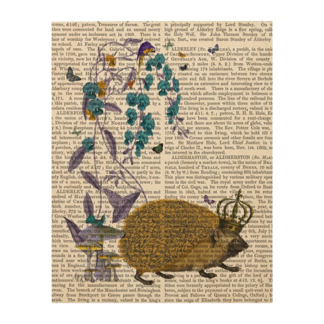 The Golden Hedgehog Wood Wall Art (Front)