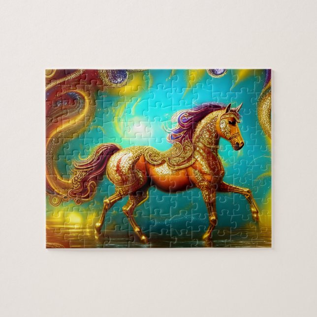 The Golden Horse Jigsaw Puzzle (Horizontal)