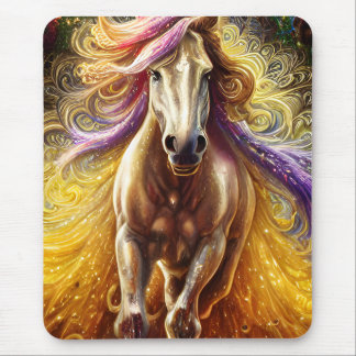 The Golden Horse Mouse Pad
