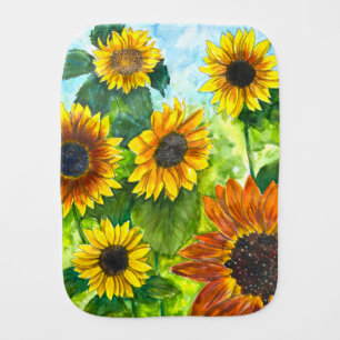 The Golden Hour Sunflower Burp Cloth