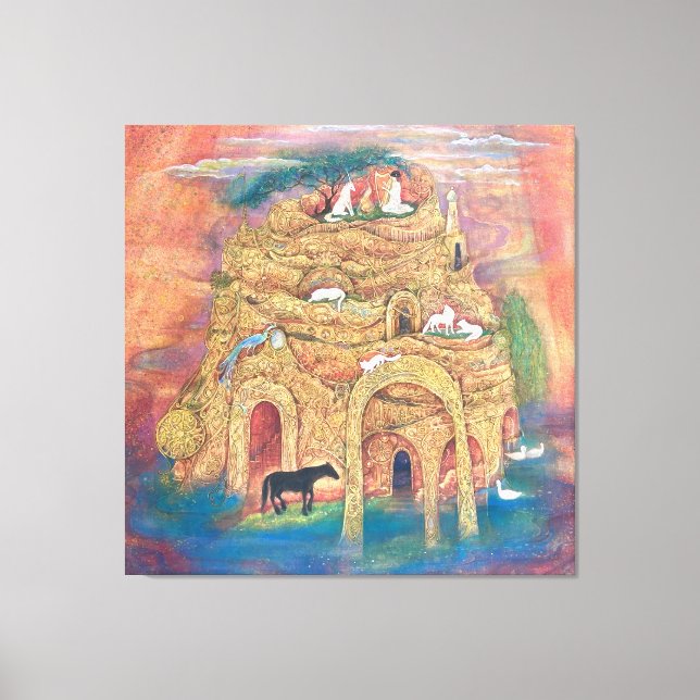 The Golden Labyrinth of Animal Paradise Canvas Print (Front)