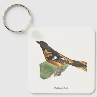 The Golden or Baltimore Oriole (Icterus galbula) Keychain