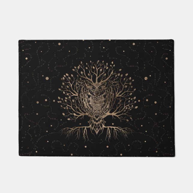 The Golden Owl Tree Doormat (Front)