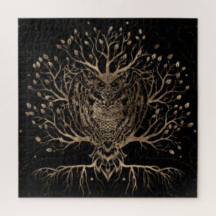 The Golden Owl Tree Jigsaw Puzzle