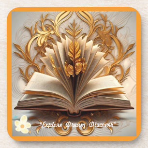"The Golden Page" Beverage Coaster