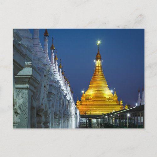 The Golden Pagodas of Mandalay postcard