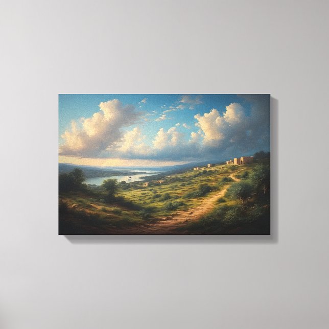 The Golden Path to the Ancient Valley Canvas Print (Front)