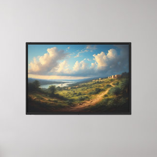 The Golden Path to the Ancient Valley Canvas Print