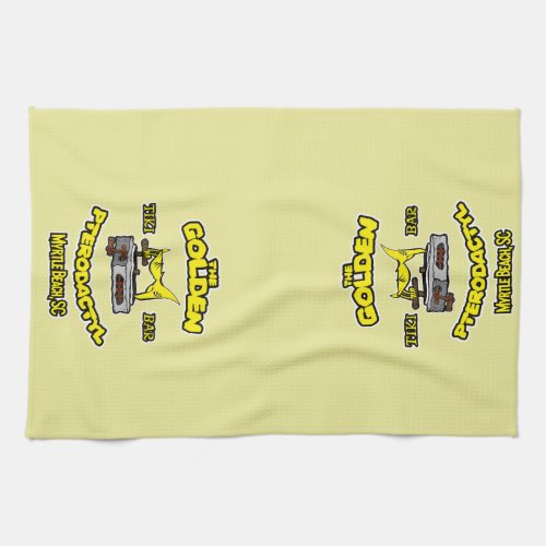 The Golden Pterodactyl Tiki Bar Myrtle Beach Kitchen Towel