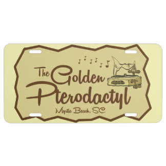 The Golden Pterodactyl Tiki Bar Myrtle Beach License Plate