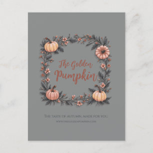 The Golden Pumpkin Holiday Postcard