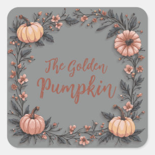 The Golden Pumpkin Square Sticker