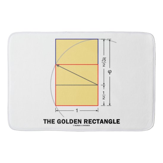 The Golden Rectangle Geometry Math Ratio Bath Mat
