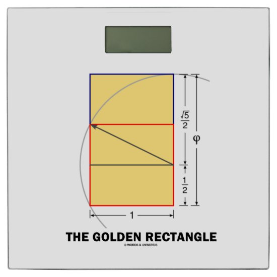 The Golden Rectangle Geometry Math Ratio Bathroom Scale