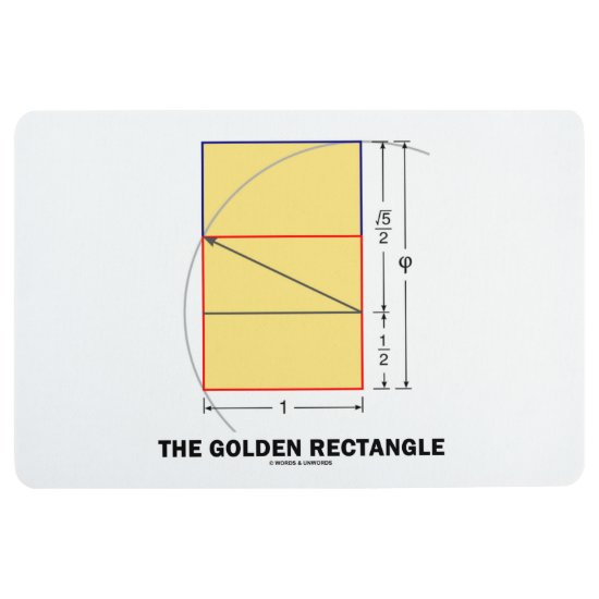 The Golden Rectangle Geometry Math Ratio Floor Mat