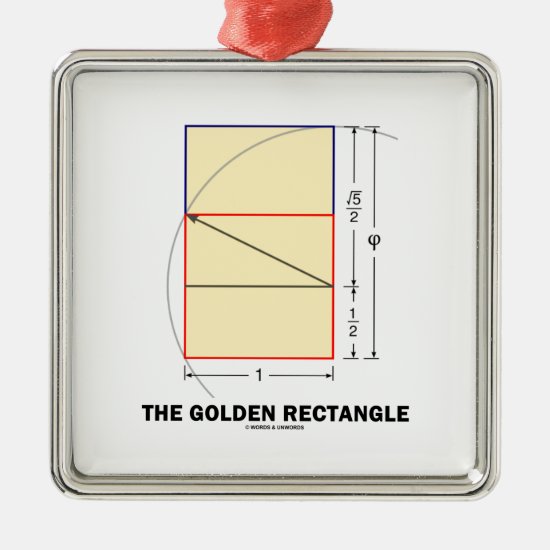 The Golden Rectangle (Geometry Math Ratio) Metal Ornament