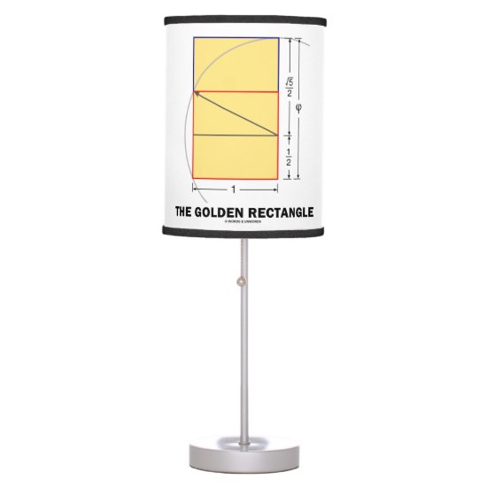 The Golden Rectangle Geometry Math Ratio Table Lamp