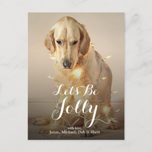 The Golden Retriever dog Holiday Postcard