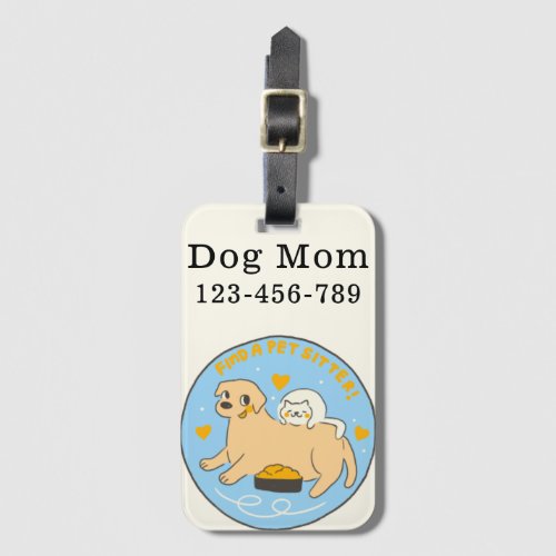 The Golden Retriever Puppy  Luggage Tag