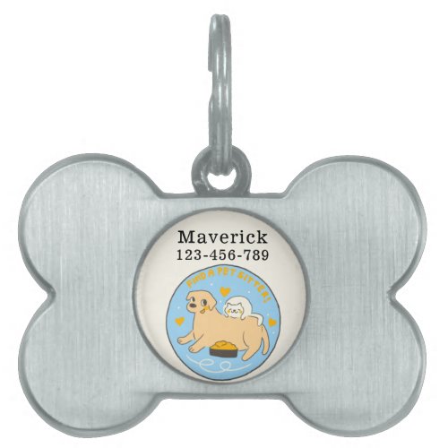 The Golden Retriever Puppy  Pet ID Tag