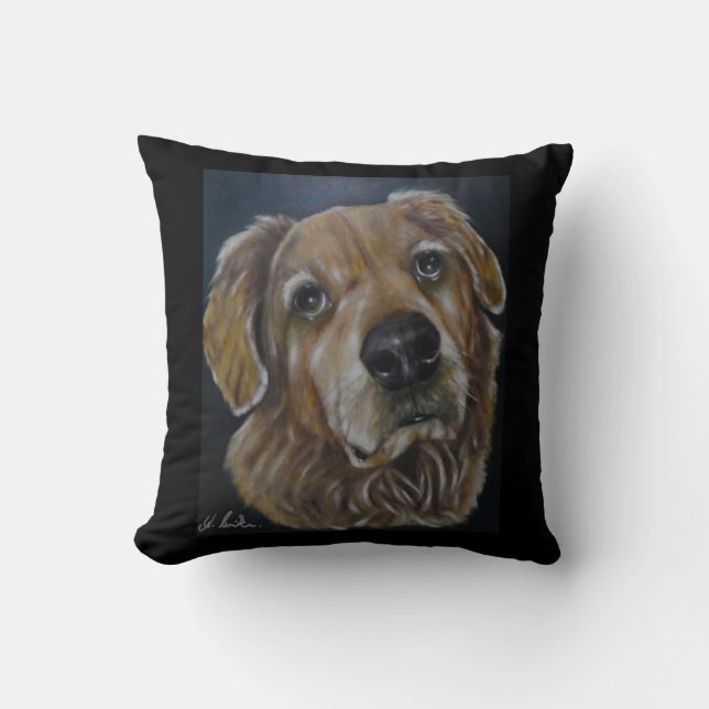 The Golden Retriever - Throw Pillow (Front)
