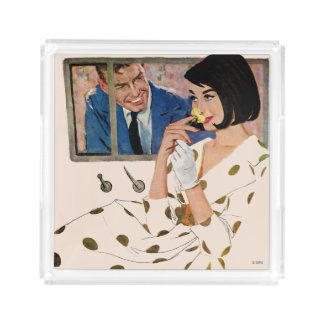 The Golden Rose Acrylic Tray