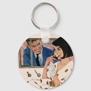 The Golden Rose Keychain