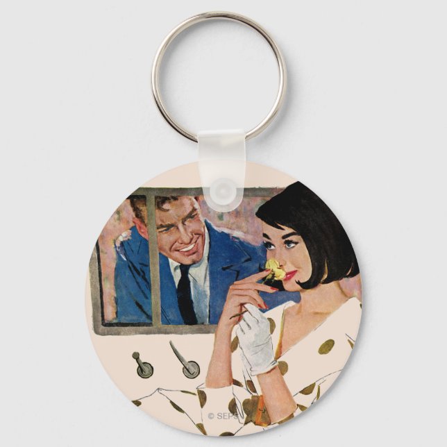 The Golden Rose Keychain (Front)