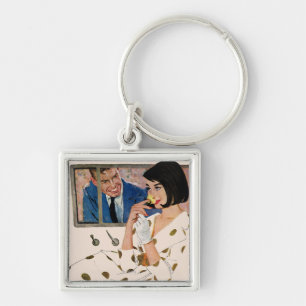 The Golden Rose Keychain