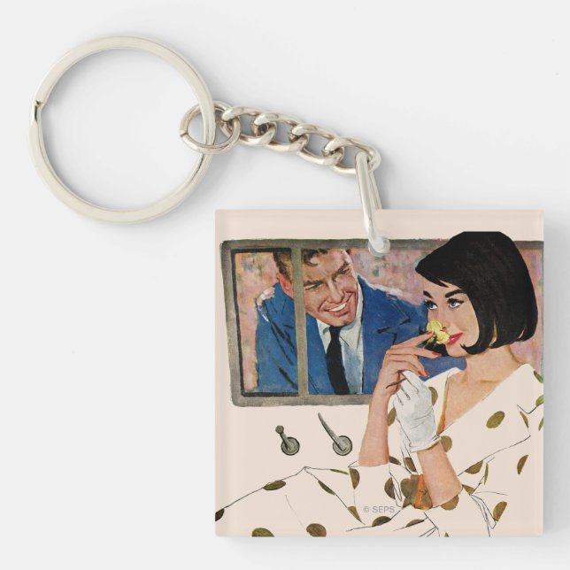 The Golden Rose Keychain (Front)