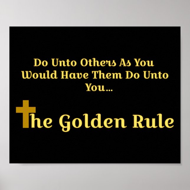 The Golden Rule Quote Poster (Front)