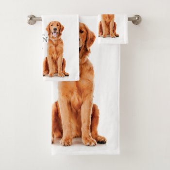 The Golden Rules Bath Towel Set by ForLoveofDogs at Zazzle