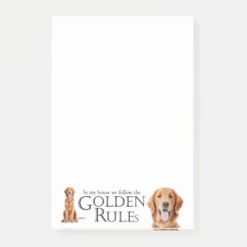 The Golden Rules Post-it Notes by ForLoveofDogs at Zazzle