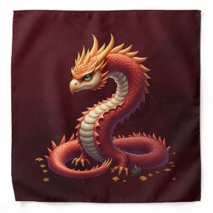 The golden serpent dragon. bandana