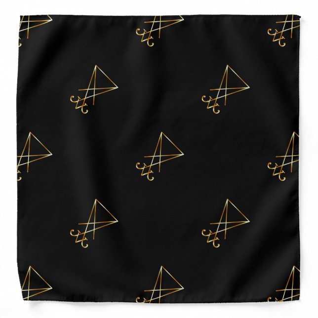 The golden sigil of Lucifer Bandana (Front)