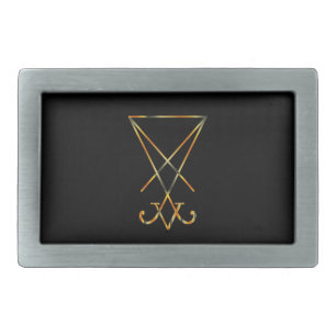 The golden sigil of Lucifer Belt Buckle