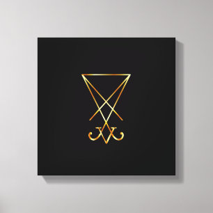 The golden sigil of Lucifer Canvas Print