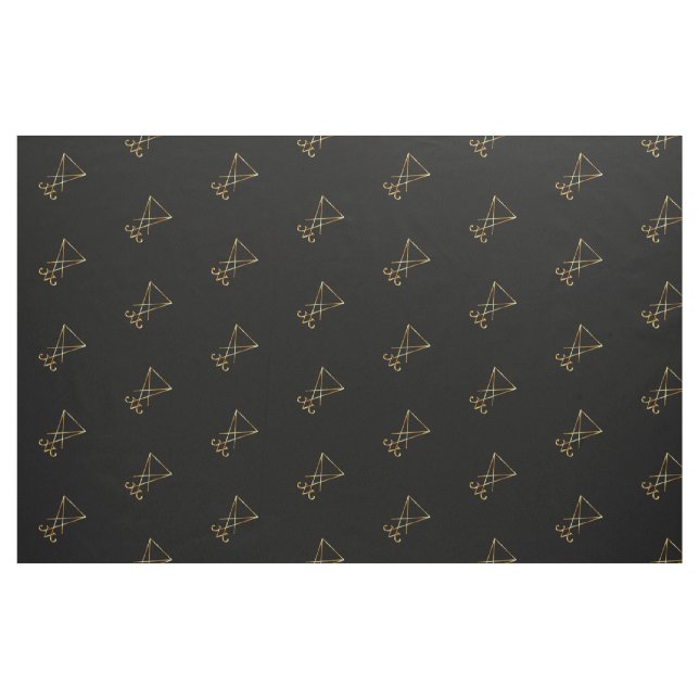 The golden sigil of Lucifer Fabric (Fat Quarter)