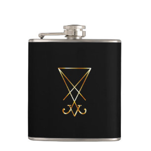 The golden sigil of Lucifer Flask
