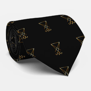 The golden sigil of Lucifer Neck Tie