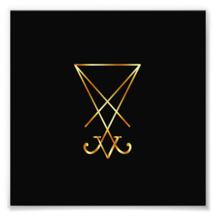 The golden sigil of Lucifer Photo Print