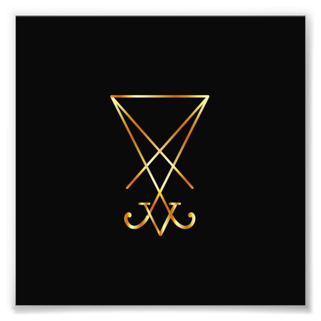 The golden sigil of Lucifer Photo Print (Front)