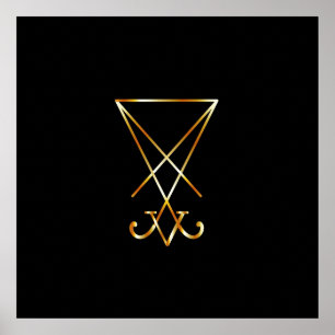 The golden sigil of Lucifer Poster
