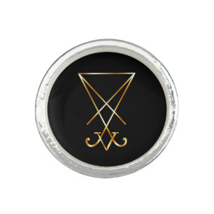 The golden sigil of Lucifer Ring