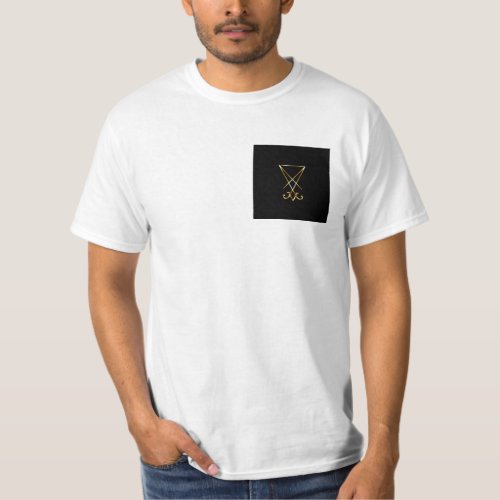 The golden sigil of Lucifer T_Shirt