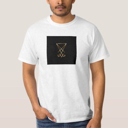 The golden sigil of Lucifer T_Shirt