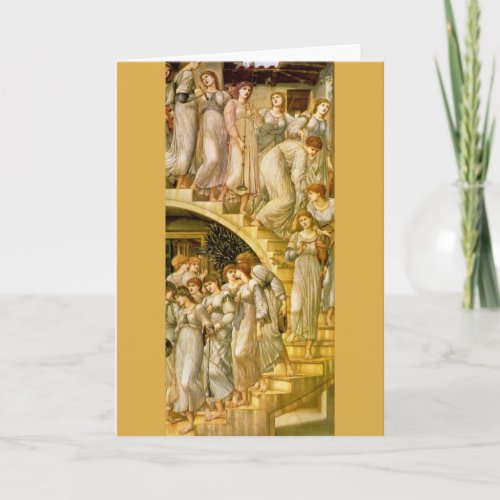 The Golden Stairs by Edward Burne_Jones Card