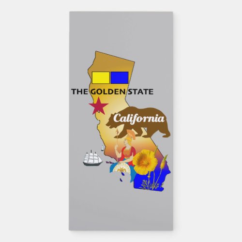 The golden state California  Magnetic Notepad