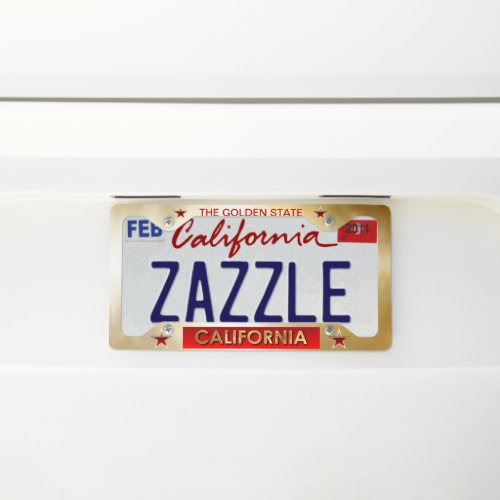 The Golden State License Plate Frame
