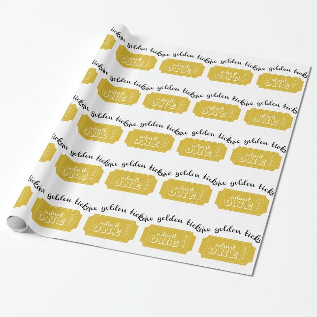 The Golden Ticket Wrapping Paper (Unrolled)
